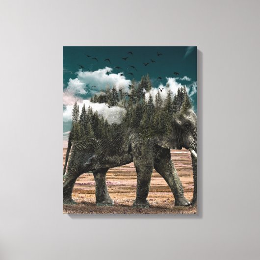 Toile Éléphant | Zazzle_Growshop. (Recto)