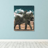 Toile Éléphant | Zazzle_Growshop. (Insitu (Plancher de Bois))