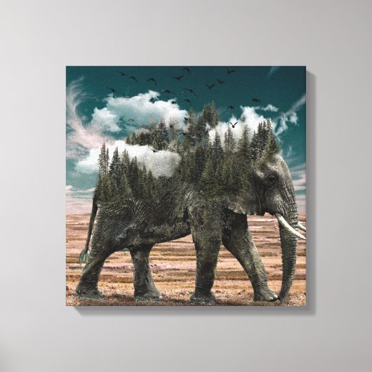 Toile Éléphant | Zazzle_Growshop. (Recto)