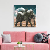 Toile Éléphant | Zazzle_Growshop. (Insitu(Salon))