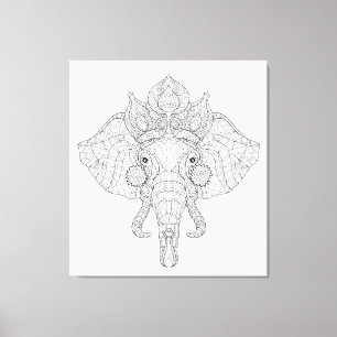 Toile Éléphant Zendoodle principal 6
