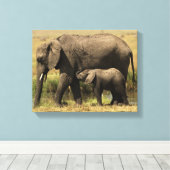 Toile Eléphants africains (Insitu (Plancher de Bois))
