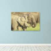 Toile Éléphants asiatiques indiens (Insitu (Plancher de Bois))