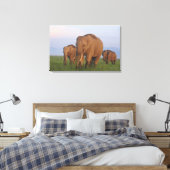 Toile Éléphants indiens dans la prairie (Insitu(Chambre))