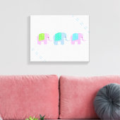 Toile Éléphants Indiens Fantaisistes (Insitu(Salon))