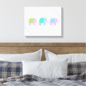 Toile Éléphants Indiens Fantaisistes (Insitu(Chambre))