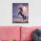 Toile Élevage Cheval Noir Orage Art (Insitu(Salon))