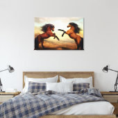Toile Élevage des chevaux de la baie (Insitu(Chambre))