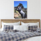 Toile Élevage du Cheval bleu Roan dans le désert (Insitu(Chambre))