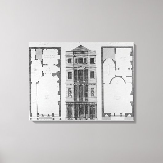 Toile Élévation de la British Coffee House (Recto)