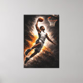 Toile Élévation Implacable – Dunk Puissant de Basket (Recto)