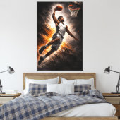 Toile Élévation Implacable – Dunk Puissant de Basket (Insitu(Chambre))