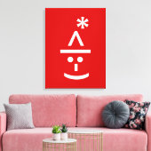Toile Elfe de Noël Emoticon Xmas ASCII Texte Art (Insitu(Salon))