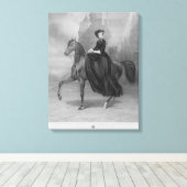 Toile Élisabeth d'Austria on horse (Insitu (Plancher de Bois))
