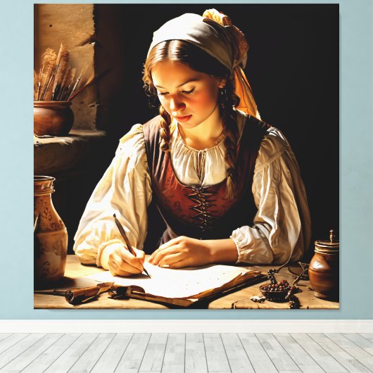 Toile "Elisabeth", "Le Jeune Scholar" (Insitu (Plancher de Bois))