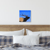 Toile Elk bouillonnant en hiver - Art original de la fau (Insitu(Bedroom))