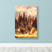 Toile Elk Bull (Insitu (Plancher de Bois))