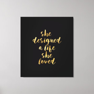 Toile Elle a conçu une vie qu'elle a aimée avec fausse f