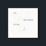 Toile Elle Croyait Qu'Elle Pouvait Ainsi Faire Une Citat<br><div class="desc">Notre typographie cite des peintures murales en toile étirée avec la citation "Elle croit qu'elle pourrait si elle l'a fait." Croyé et fait sont dans un magnifique script de calligraphie lettrant richement orné de faux feuille d'or, qui contraste magnifiquement avec le reste de la citation dans une profonde et riche...</div>