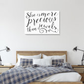 Toile Elle est plus précieuse que les bijoux (Insitu(Chambre))