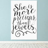 Toile Elle est plus précieuse que les bijoux (Insitu (Plancher de Bois))