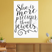 Toile Elle est plus précieuse que les bijoux (Insitu(Salon))