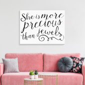 Toile Elle est plus précieuse que les bijoux (Insitu(Salon))