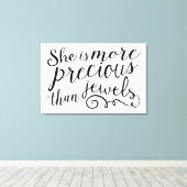 Toile Elle est plus précieuse que les bijoux (Insitu (Plancher de Bois))