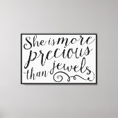 Toile Elle est plus précieuse que les bijoux frontière n (Recto)