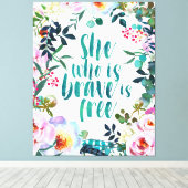 Toile Elle qui est courageuse (Insitu (Plancher de Bois))