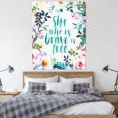 Toile Elle qui est courageuse (Insitu(Chambre))