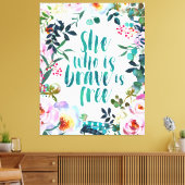 Toile Elle qui est courageuse (Insitu(Salon))