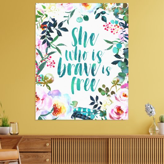 Toile Elle qui est courageuse (Insitu(Salon))