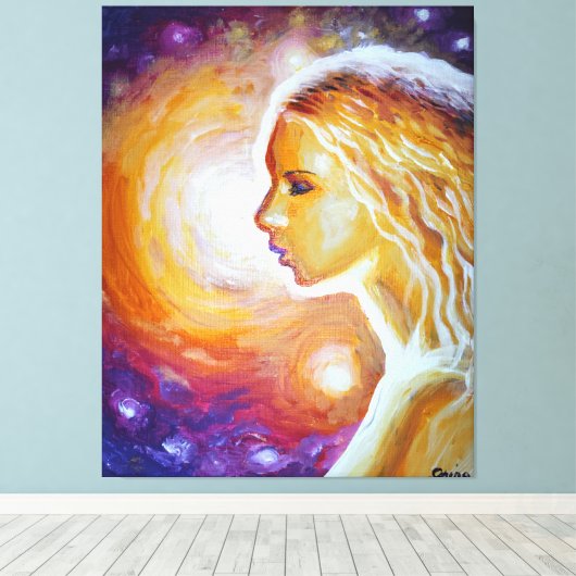 Toile Elle regarde les étoiles (Insitu (Plancher de Bois))