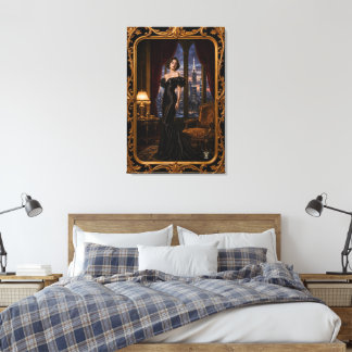 Toile Elodie Valtraine Hôtel d'Orphée Portrait de nuit