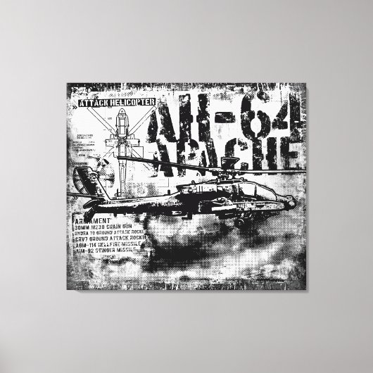 Toile Emballée AH-64 Apache (Recto)