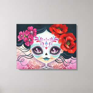 Toile emballée Amelia Calavera Sugar Skull