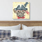 Toile emballée Blackface le Pug Pirate (Insitu(Chambre))