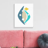 Toile Emballée Boomerang Arc Mid Century 11" x 14" (Insitu(Salon))