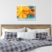 Toile Emballée Premium (Gloss) Fleurs (Insitu(Chambre))