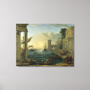 Toile Embarquement de la reine de Saba - Claude Lorrain