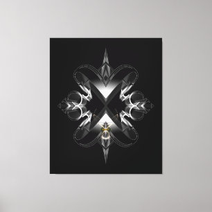 Toile Emblème Akcenought sur noir par Xzendor7