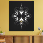 Toile Emblème Akcenought sur noir par Xzendor7 (Insitu(Salon))