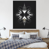 Toile Emblème Akcenought sur noir par Xzendor7 (Insitu(Chambre))