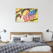 Toile Emblème d'aigle tenant des feux d'artifice, Drapea (Insitu(Chambre))