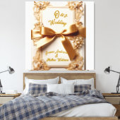 Toile "Embossed Floral Wedding Invitation Satin Bow  (Insitu(Chambre))