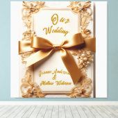 Toile "Embossed Floral Wedding Invitation Satin Bow  (Insitu (Plancher de Bois))