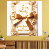 Toile "Embossed Floral Wedding Invitation Satin Bow  (Insitu(Salon))