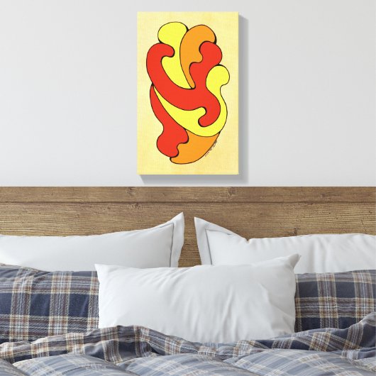 Toile Embracer les courbes (Jaune, Rouge, Orange) (Insitu(Chambre))