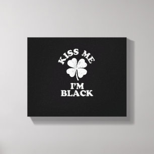 Toile Embrasse-moi Je suis T-shirt noir